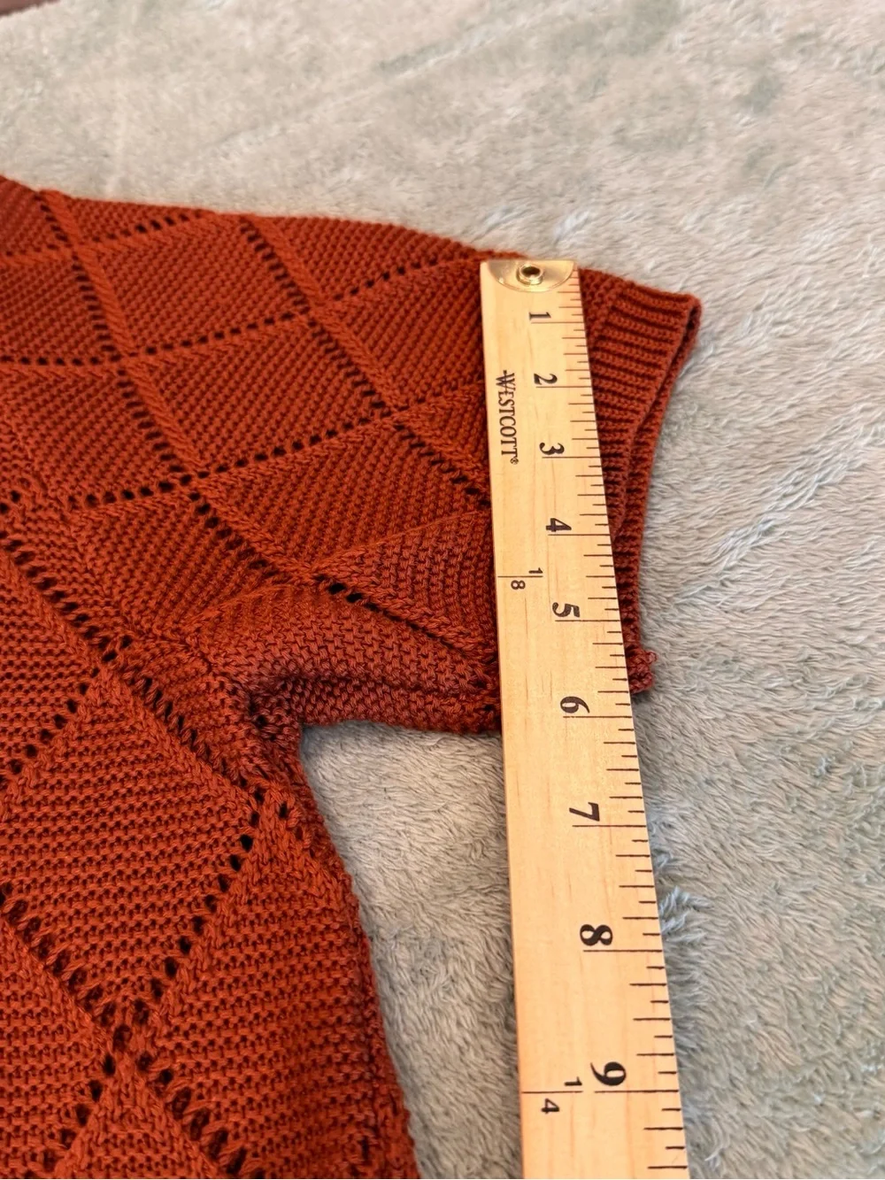 Sandstone Knit Button Front Camp Collar Sweater Shirt Men’s Medium Rust NWT
